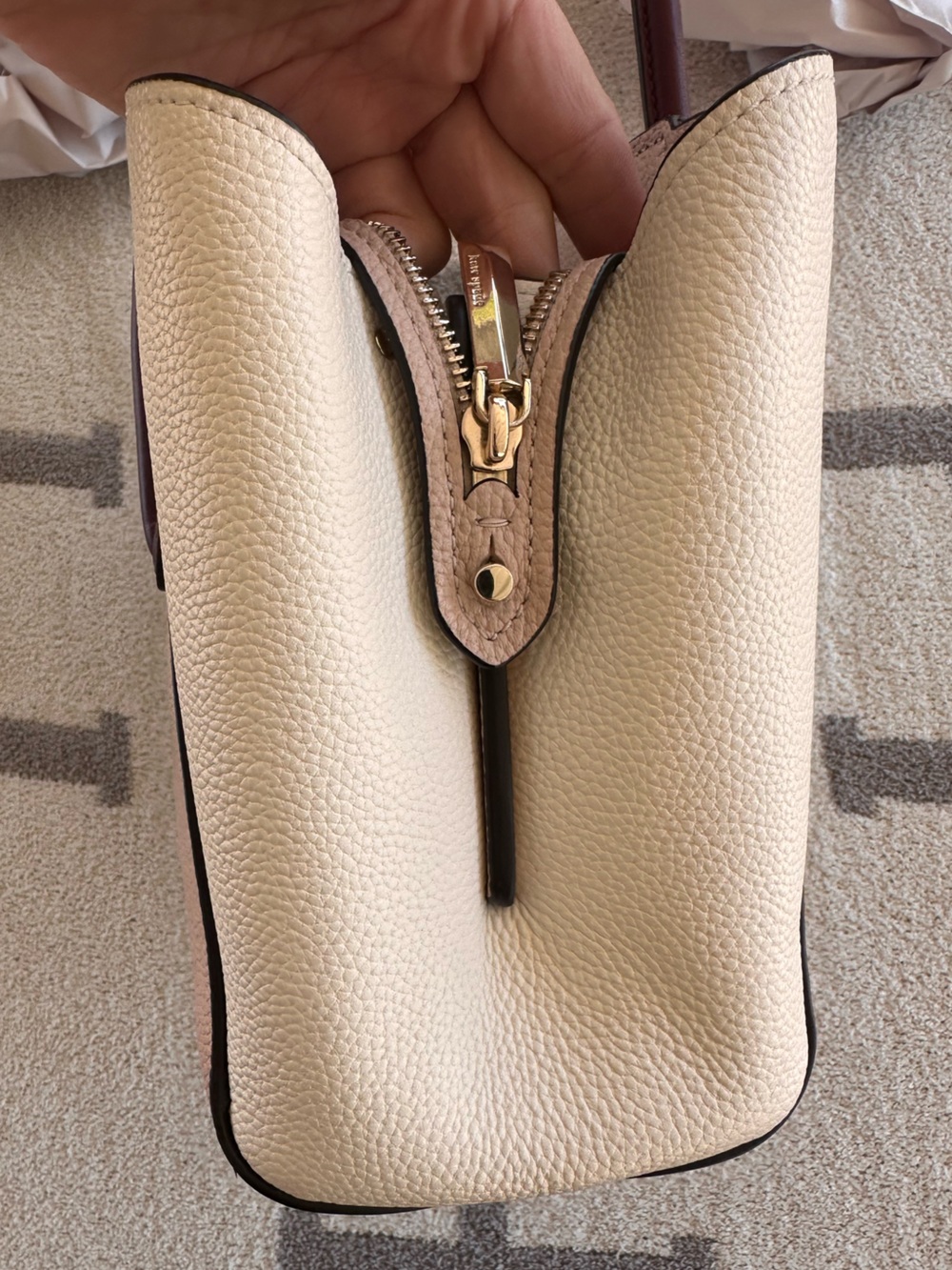 kate spade Two-Tone Pebbled Leather medium grace satchel - Picture 5 of 14